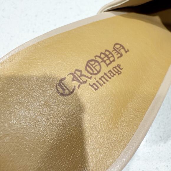 Crown Vintage Clara Floral Lace Peep-Toe Block Heel Mules Sandals Sz 8 - Picture 11 of 11